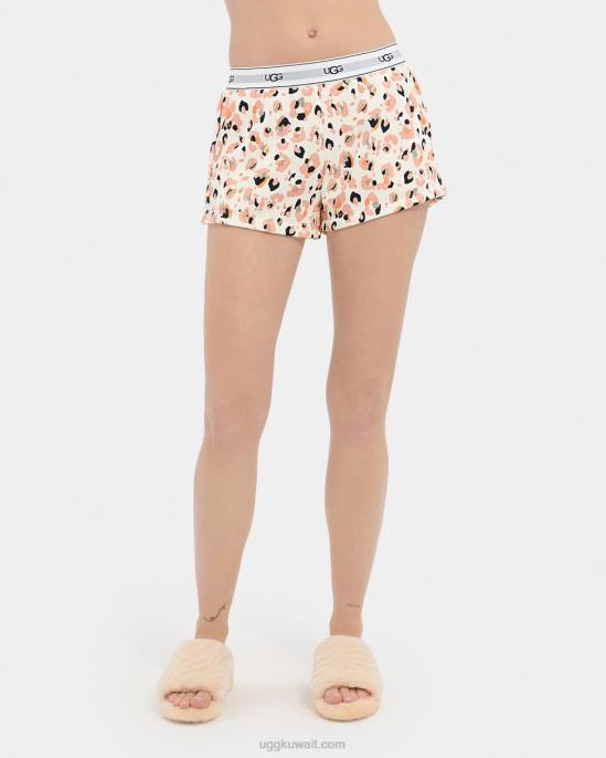 شورت ألبين كريم باللون الفهد نحيف UGG 08HB1285