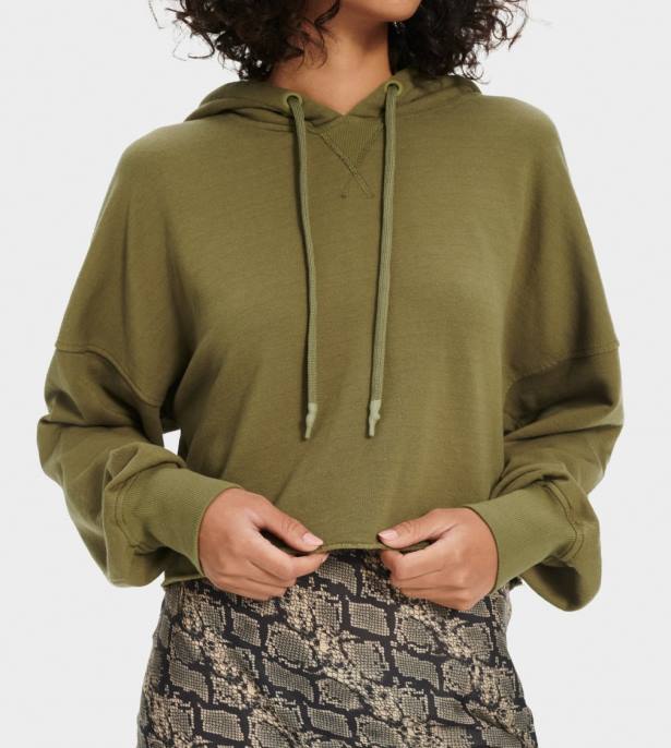 كيرا اقتصاص هوديي زيتون بري نحيف UGG 08HB1293