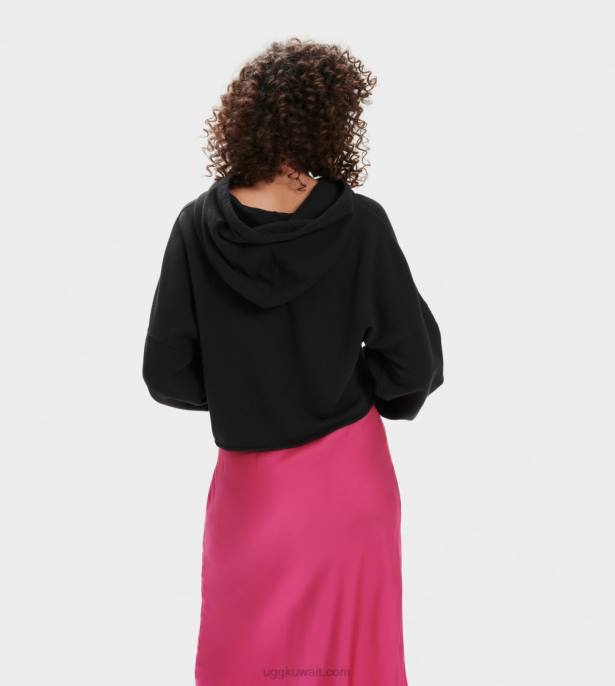 كيرا اقتصاص هوديي أسود نحيف UGG 08HB1294