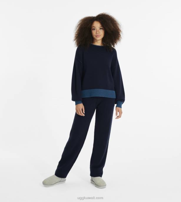 كنزة ريناتا من الكشمير المخلوط القوات البحرية نحيف UGG 08HB131