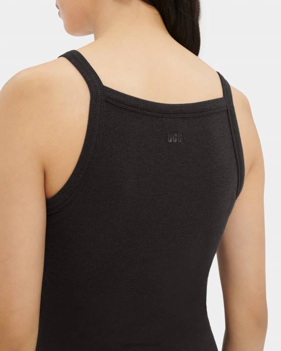 فستان مضلع هاتشيل أسود نحيف UGG 08HB1315