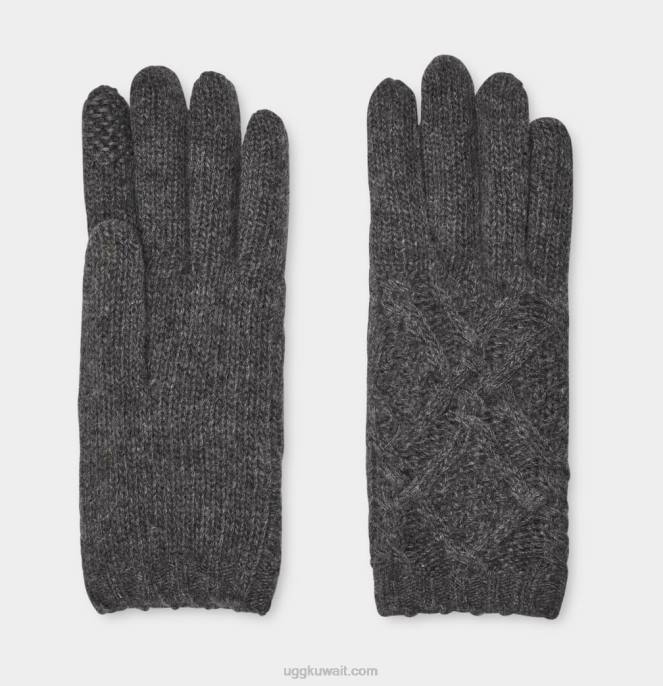 قفاز كابل منسوج ديزموند هيذر رمادي متوسط نحيف UGG 08HB1349