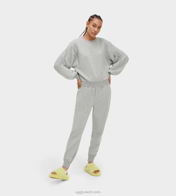جدول بالون الأكمام طاقم الرقبة هيذر رمادي نحيف UGG 08HB1361