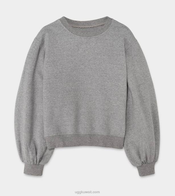 جدول بالون الأكمام طاقم الرقبة هيذر رمادي نحيف UGG 08HB1361