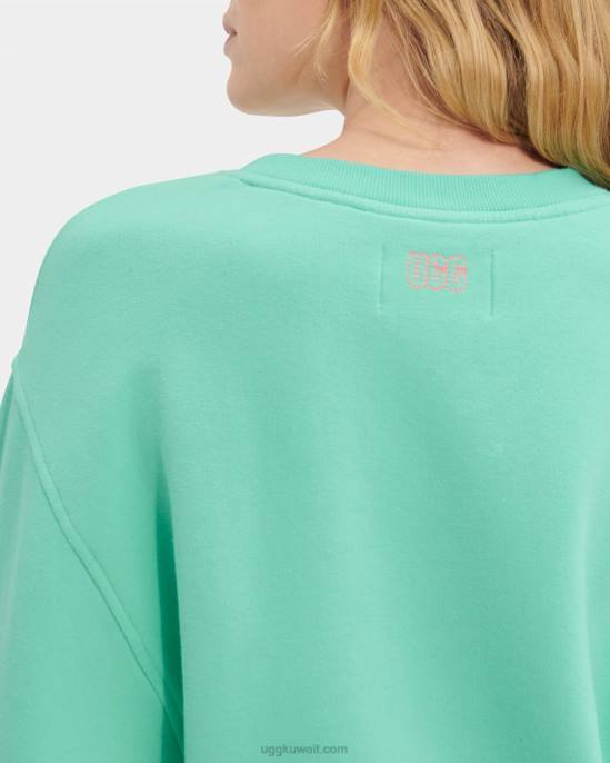 جدول بالون الأكمام طاقم الرقبة الزمرد الشاحب نحيف UGG 08HB1364