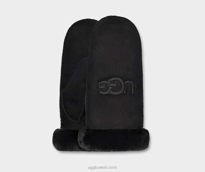 قفاز مطرز شيرلنج أسود نحيف UGG 08HB1370