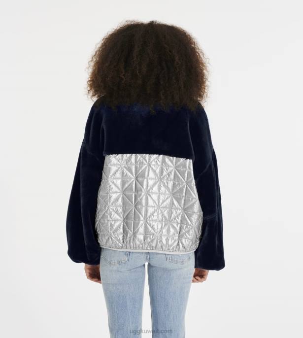 جاكيت مبطن مارلين ميتاليك الجزع / الفضة نحيف UGG 08HB1371