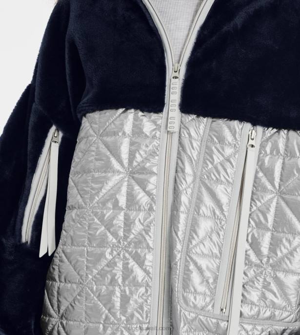 جاكيت مبطن مارلين ميتاليك الجزع / الفضة نحيف UGG 08HB1371