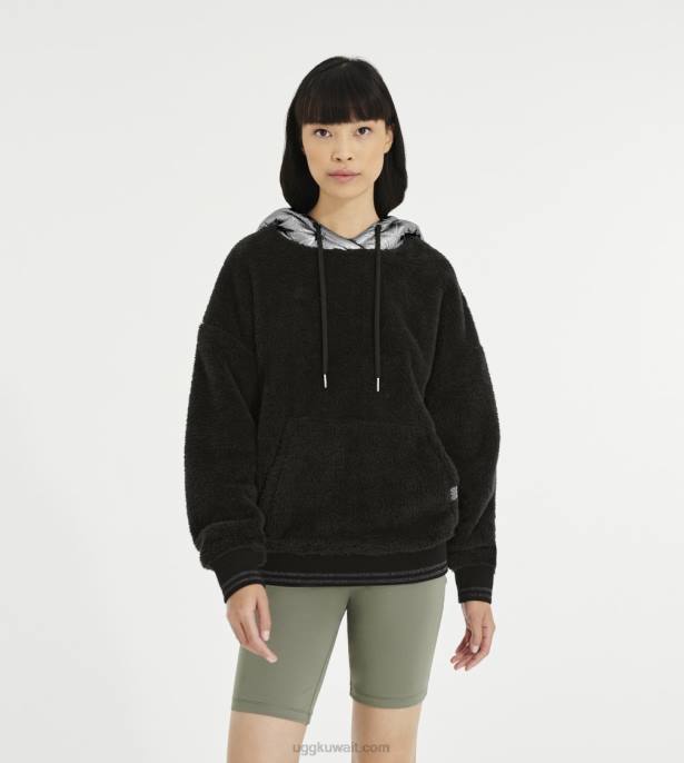 هودي لويرا شيربا ميتاليك الفضة السوداء نحيف UGG 08HB1374