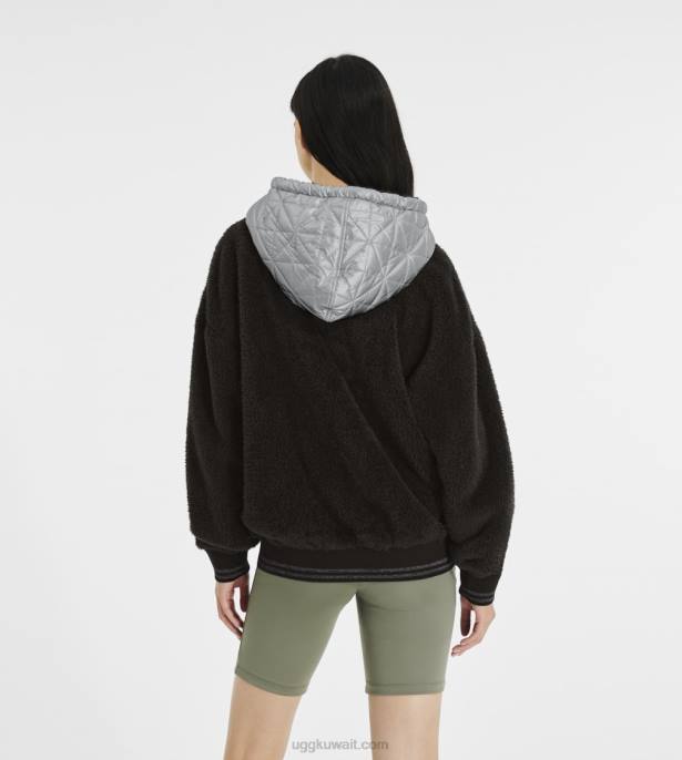 هودي لويرا شيربا ميتاليك الفضة السوداء نحيف UGG 08HB1374