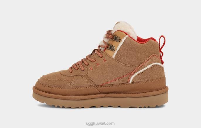 هاي لاند هاي تراث سويدي الكستناء / جلد الغزال الأحمر الناري نحيف UGG 08HB13