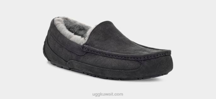 جلد أسكوت غير لامع أسود رجال UGG 08HB1503