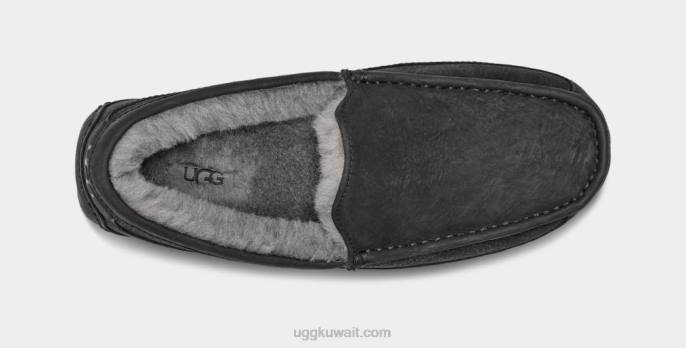 جلد أسكوت غير لامع أسود رجال UGG 08HB1503