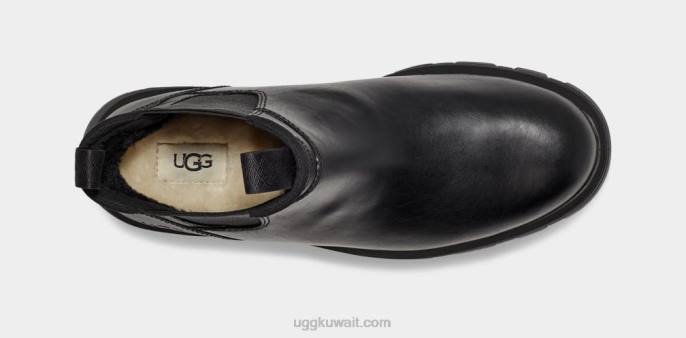 هيلمونت تشيلسي جلد أسود رجال UGG 08HB1505