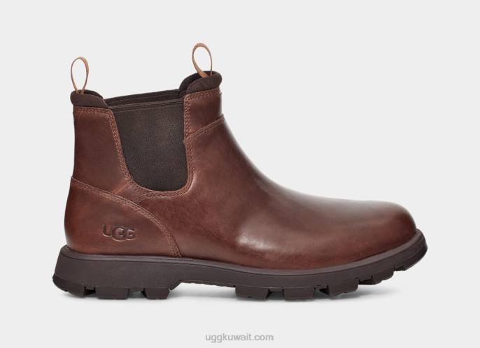 هيلمونت تشيلسي جلد الكستناء رجال UGG 08HB1506