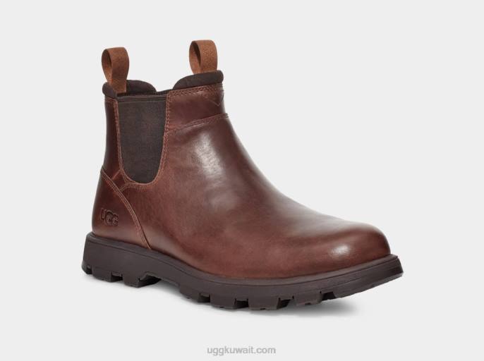 هيلمونت تشيلسي جلد الكستناء رجال UGG 08HB1506