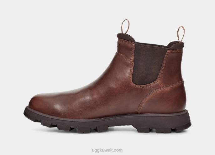 هيلمونت تشيلسي جلد الكستناء رجال UGG 08HB1506