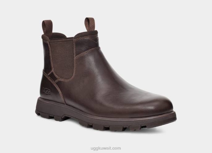 هيلمونت تشيلسي جلد أشيب رجال UGG 08HB1507