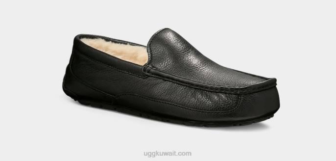 شبشب جلدي أسكوت أسود رجال UGG 08HB1539