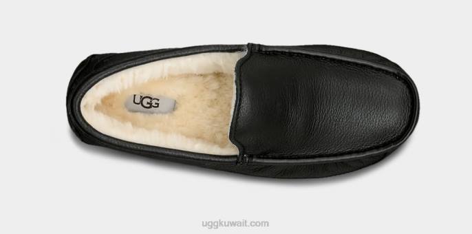 شبشب جلدي أسكوت أسود رجال UGG 08HB1539