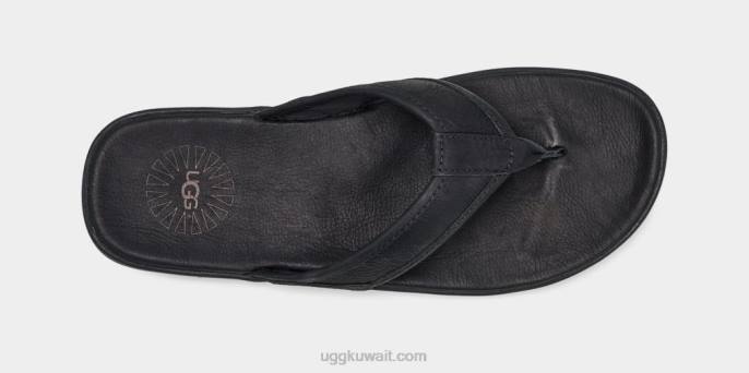 شبشب من الجلد على شاطئ البحر أسود رجال UGG 08HB1550