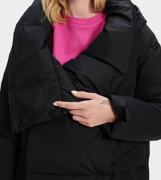 سترة كاترينا منفوخة أسود نحيف UGG 08HB174