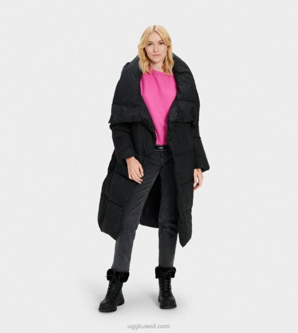 سترة كاترينا منفوخة أسود نحيف UGG 08HB174