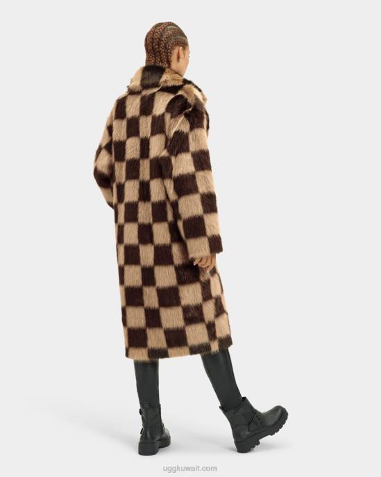 معطف الفرو الصناعي أفالين الجدة الفحوصات نحيف UGG 08HB177