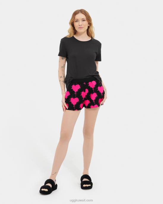 نوني قصير أسود / وردي حلوى نحيف UGG 08HB180