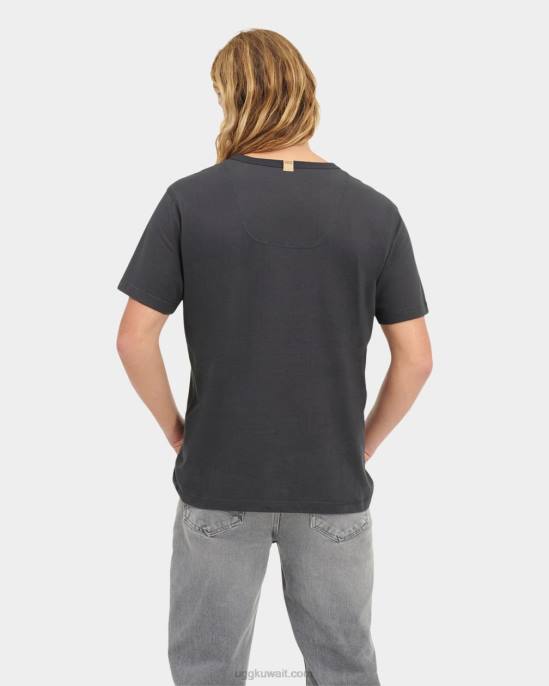 كوري قصيرة الأكمام المحملة الرماد الداكن رجال UGG 08HB1850