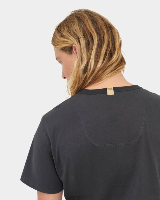 كوري قصيرة الأكمام المحملة الرماد الداكن رجال UGG 08HB1850