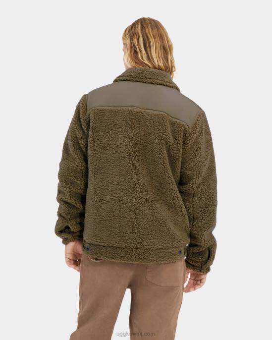 سترة سائق الشاحنة جانسون شيربا زيتون محترق رجال UGG 08HB1885