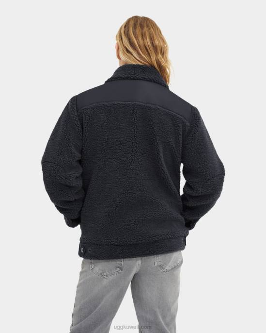 سترة سائق الشاحنة جانسون شيربا الرماد الداكن رجال UGG 08HB1887