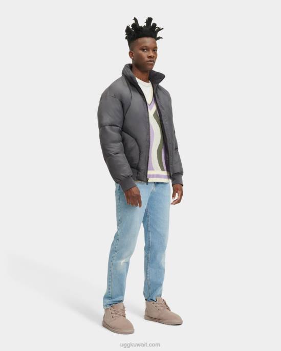 سترة داميون شيربا منفوخة الرماد الداكن رجال UGG 08HB1892
