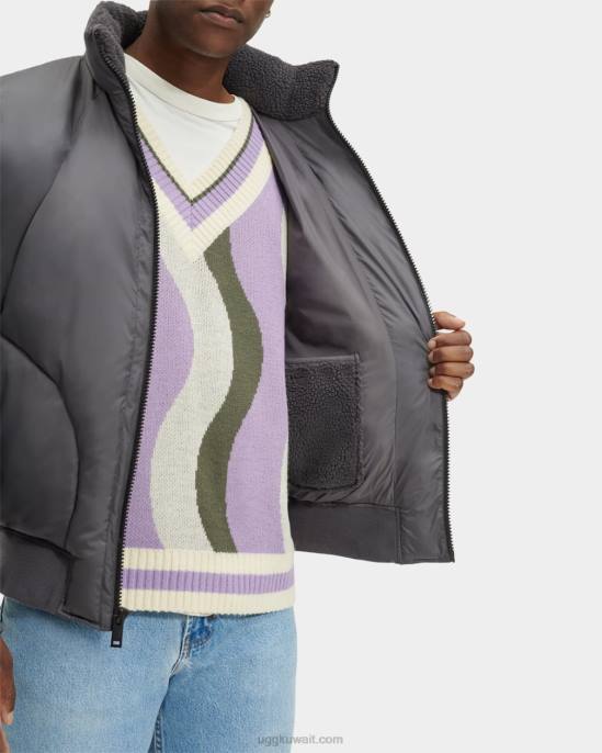 سترة داميون شيربا منفوخة الرماد الداكن رجال UGG 08HB1892