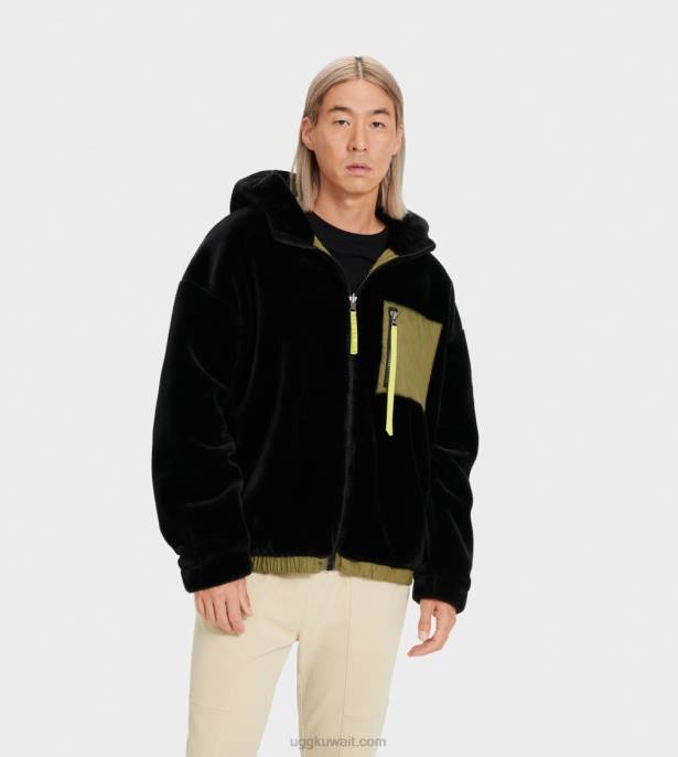 جاكيت كايرو فرو صناعي أسود رجال UGG 08HB1904