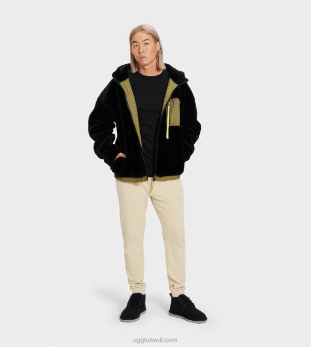 جاكيت كايرو فرو صناعي أسود رجال UGG 08HB1904
