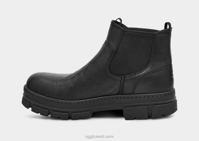 سكاي فيو تشيلسي جلد أسود رجال UGG 08HB193