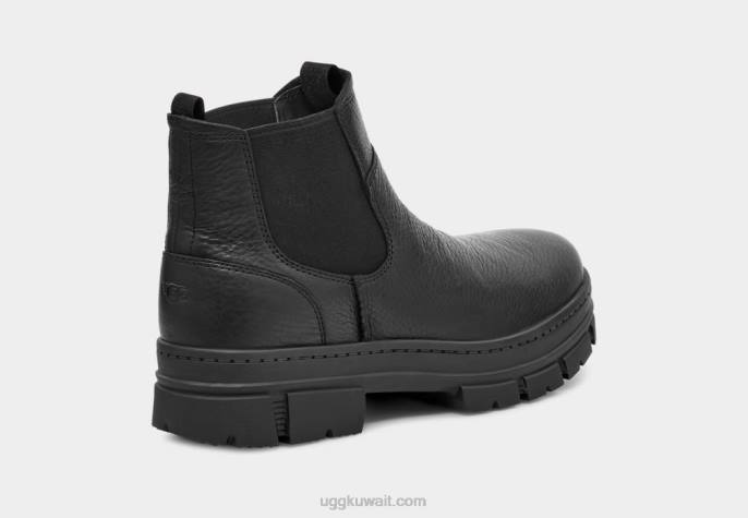 سكاي فيو تشيلسي جلد أسود رجال UGG 08HB193