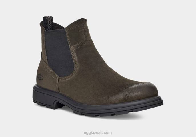 بيلتمور تشيلسي جلد الغزال الزيتون الداكن رجال UGG 08HB199