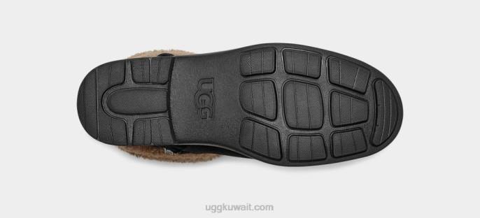 صفعة هاريسون جلد الغزال الأسود نحيف UGG 08HB2044