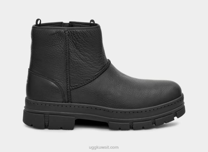 حذاء سكاي فيو كلاسيك بولون جلد أسود رجال UGG 08HB205
