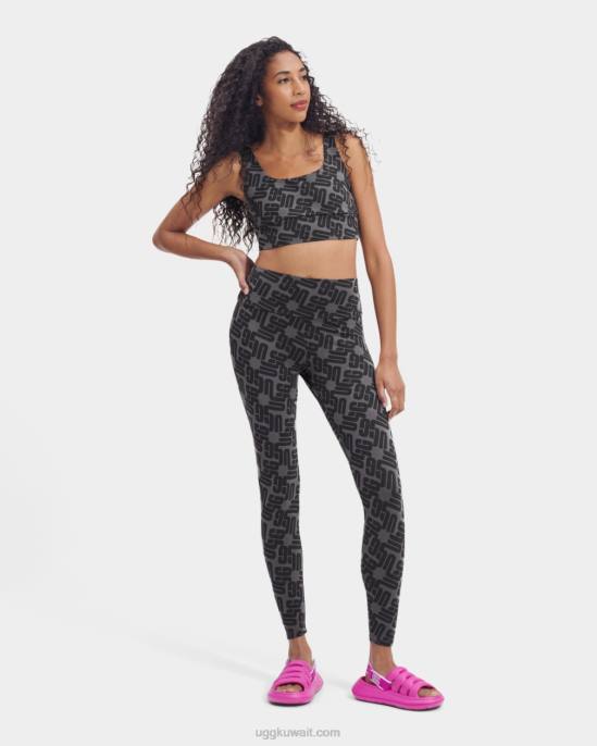 سايلور ليغينغ مونوغرام حرف واحد فقط رسومي أسود نحيف UGG 08HB2056