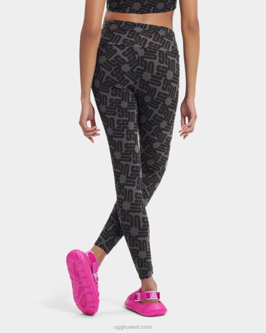 سايلور ليغينغ مونوغرام حرف واحد فقط رسومي أسود نحيف UGG 08HB2056