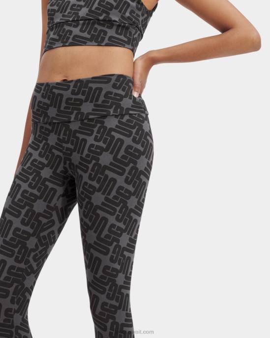 سايلور ليغينغ مونوغرام حرف واحد فقط رسومي أسود نحيف UGG 08HB2056