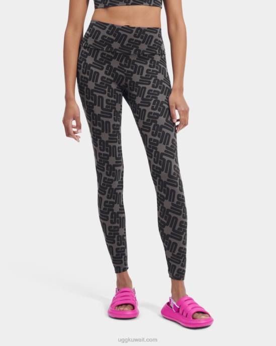 سايلور ليغينغ مونوغرام حرف واحد فقط رسومي أسود نحيف UGG 08HB2056