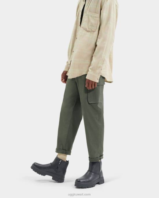 حذاء سكاي فيو كلاسيك بولون جلد أسود رجال UGG 08HB205