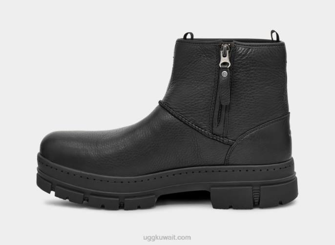 حذاء سكاي فيو كلاسيك بولون جلد أسود رجال UGG 08HB205