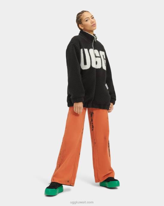 سترة راكيل أسود / كريم نحيف UGG 08HB2067