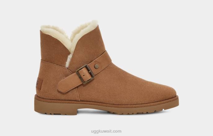 مشبك قصير بشكل رومانسي كستناء نحيف UGG 08HB2129